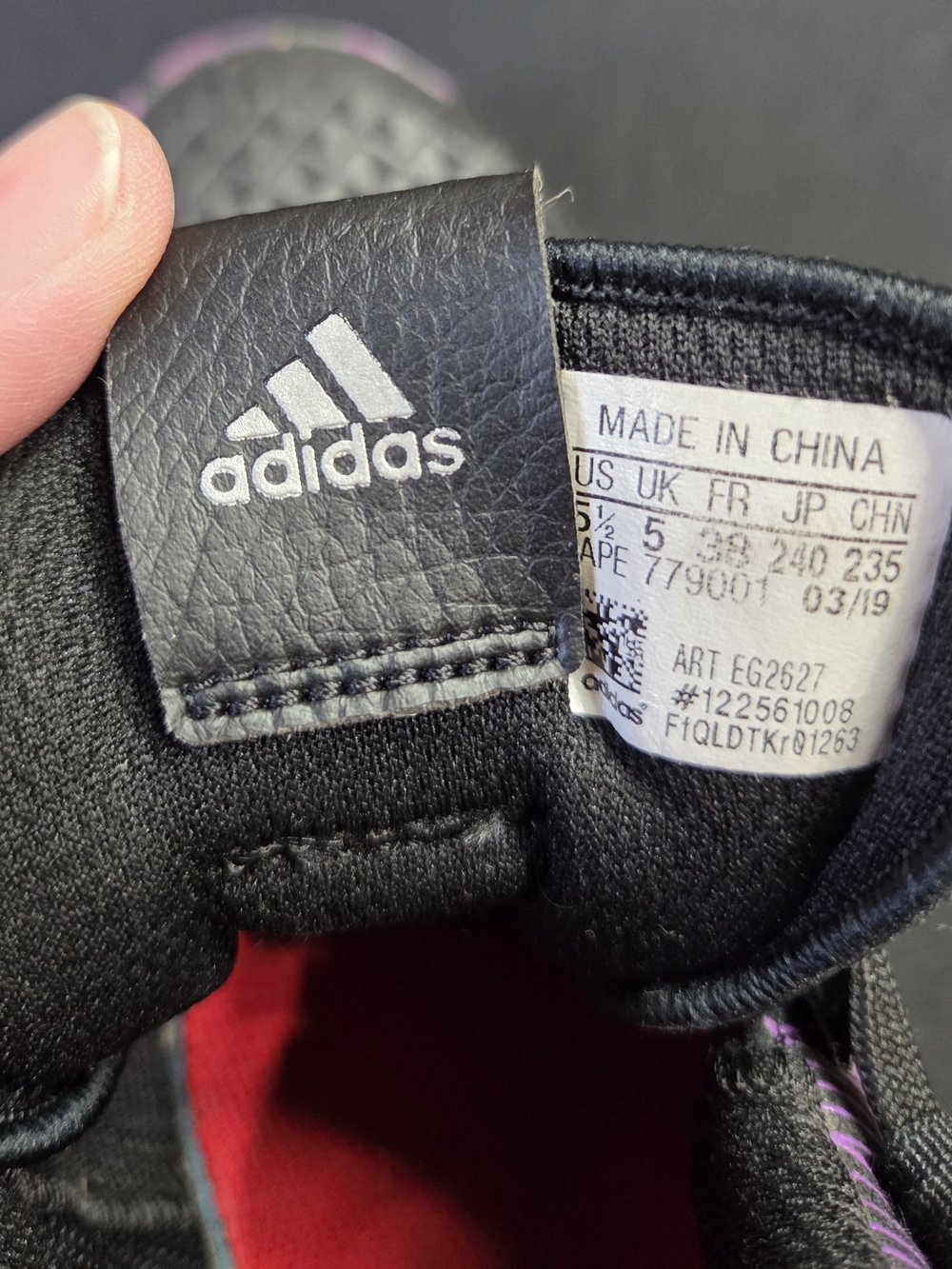adidas Black and Purple Men’s High-Top Sneakers - Picture 8 of 8